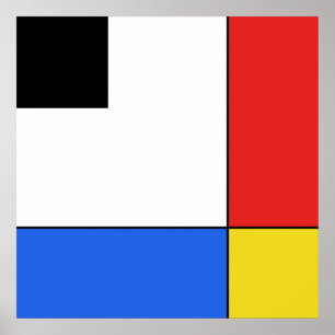 Poster Néoplasticisme simple à la mondrière