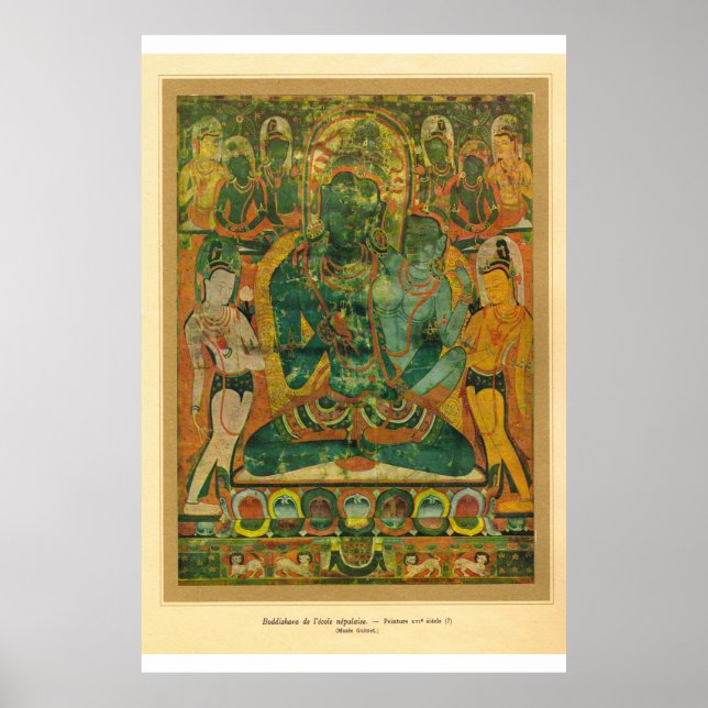 Poster népal d'art asiatique classique, Bodisatva 17ème s (Devant)