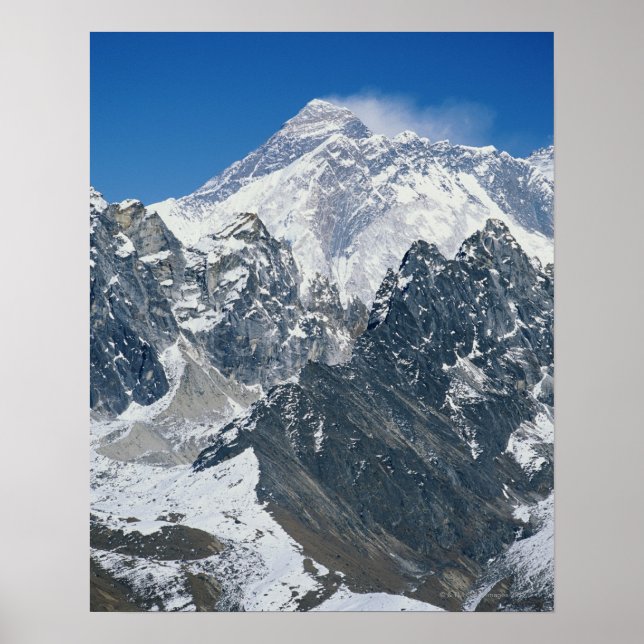 Poster Népal, Himalaya, vue du Mont Everest de Gokyo (Devant)