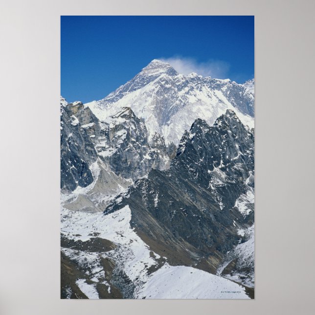Poster Népal, Himalaya, vue du Mont Everest de Gokyo (Devant)