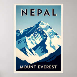 Poster Népal Mont Everest V04