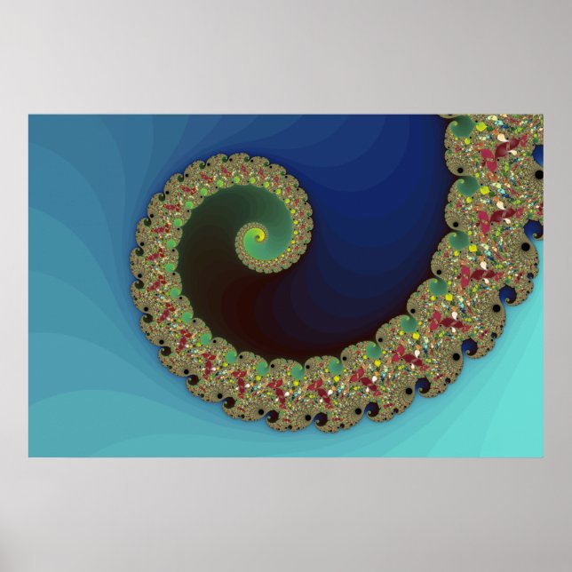 Poster Neptune - Art Fractal (Devant)