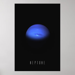 Poster Neptune - Le géant bleu venteux du solaire externe