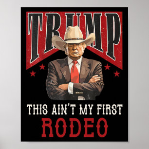 Poster N'est pas ma première chemise de rodéo Western Cow