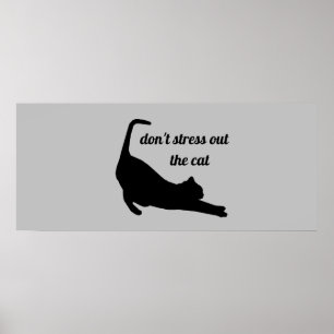 Poster N'éteignez pas l'affiche amusante du chat