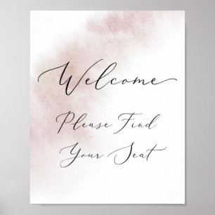 Poster Nettoyage aquarelle Blush S'Il Vous Plaît Trouve