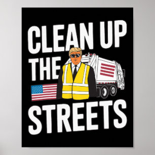 Poster Nettoyage de Donald Trump Républicain partisan de 