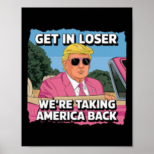 Poster Nettoyage de Donald Trump Républicain partisan de 