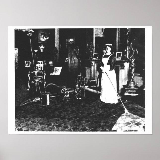 Poster Nettoyeur de vide au travail (Devant)