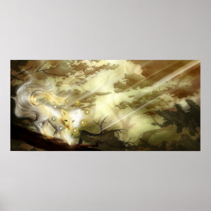 Poster Neuf Forêt de renard à queue