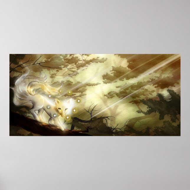 Poster Neuf Forêt de renard à queue (Devant)