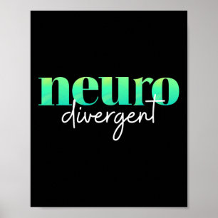 Poster Neurodivergent Fierté Pour L'Autisme Adhd Et De Co