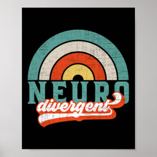 Poster Neurodivergent Fierté Pour L'Autisme Adhd Et De Co