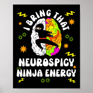 Poster Neurodivers Neurospicy Ninja Energie Spectre d'aut