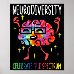 Poster Neurodiversité Cerveau Autisme Sensibilisation Asd