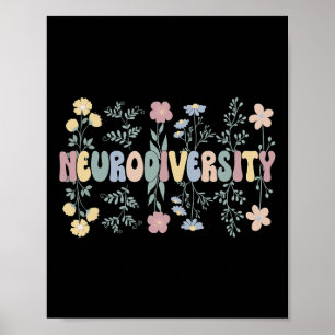 Poster Neurodiversité Fleurs Autisme Neurodivergent 1