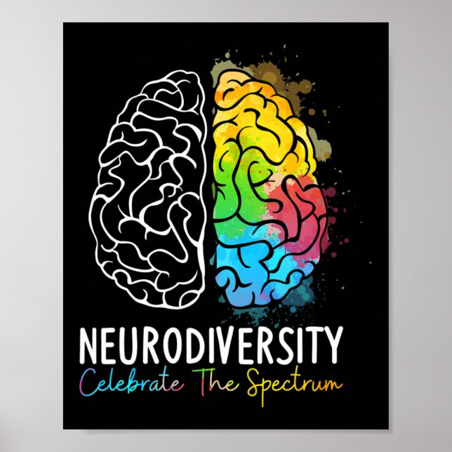 Poster Neurodiversité - spectre autistique Asd Adhd Arc e (Devant)