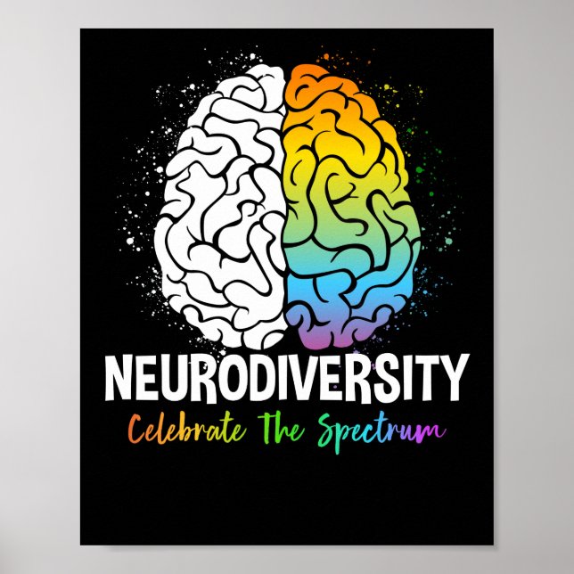 Poster Neurodiversité - spectre autistique TDAH TDAH arc- (Devant)