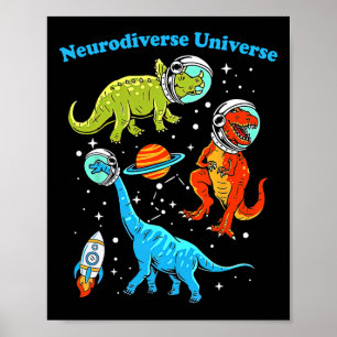Poster Neurodiversité Universe Dinosaures Espace Et Cad A