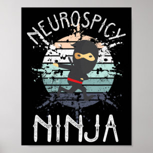 Poster Neurospicy Ninja Sensibilisation sur l'autisme Neu