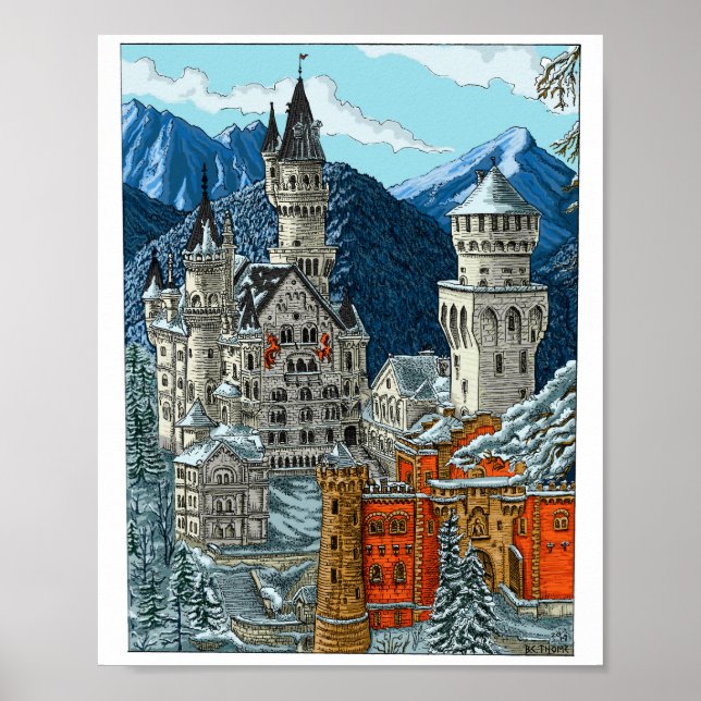 Poster Neuschwanstein (Devant)