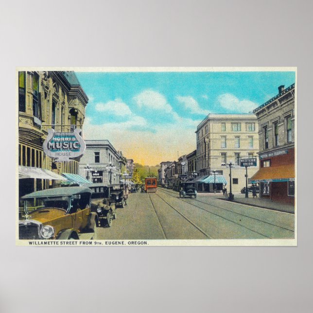 Poster Neuvième rue Vue de la rue Willamette (Devant)