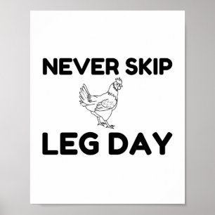 Poster Never Skip Leg Day