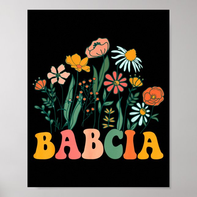 Poster New Babcia Wildflower First Birthday &amp; Baby Sh (Devant)