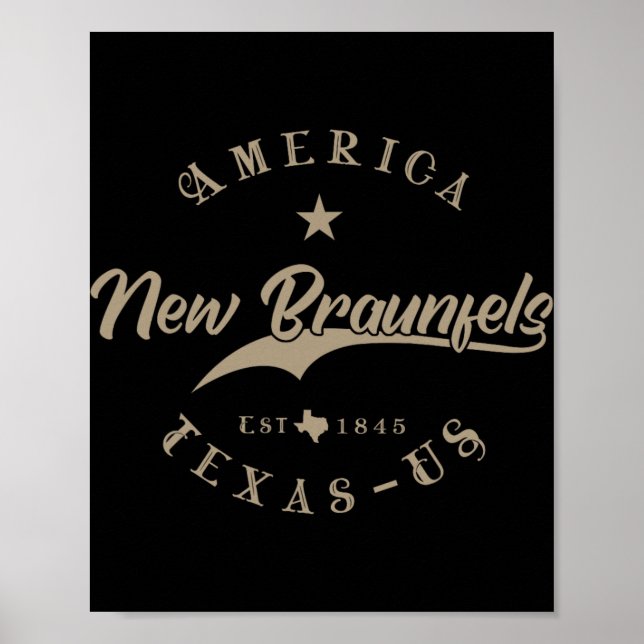 Poster New Braunfels Tx Texas  (Devant)