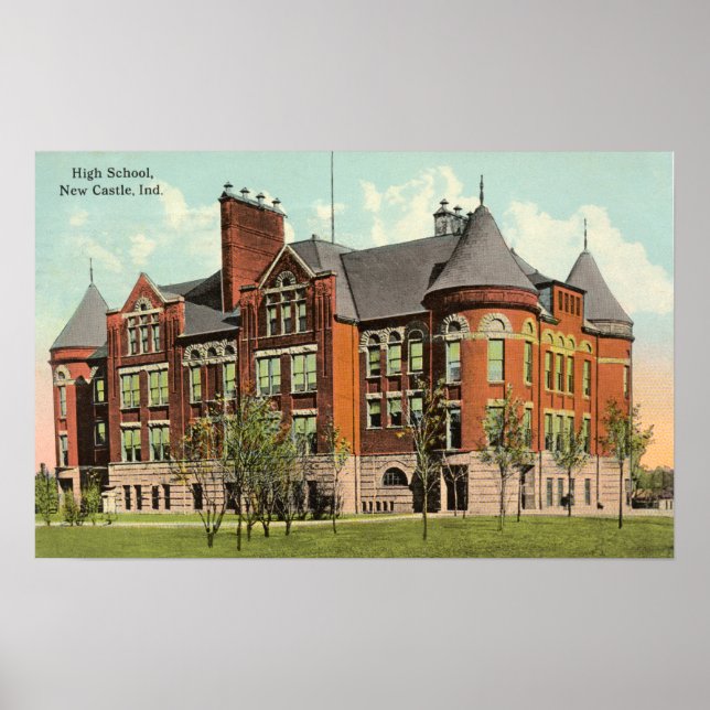 Poster New Castle, Indiana "Castle" High School (Devant)