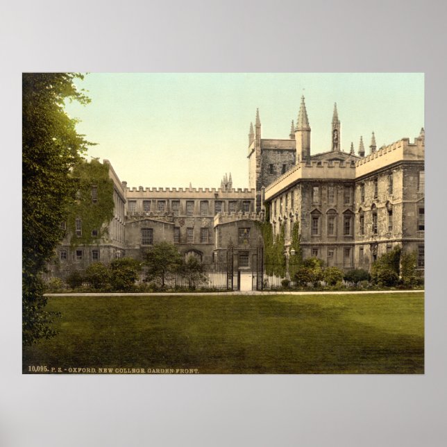 Poster New College, Oxford, Angleterre (Devant)