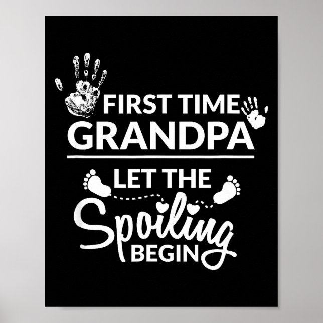 Poster New First Time Grandpa Let The Siling Begin Gift  (Devant)