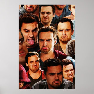 Poster New Girl Nick Miller Collage