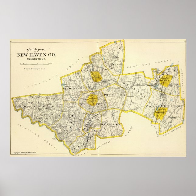 Poster New Haven County Connecticut (Devant)