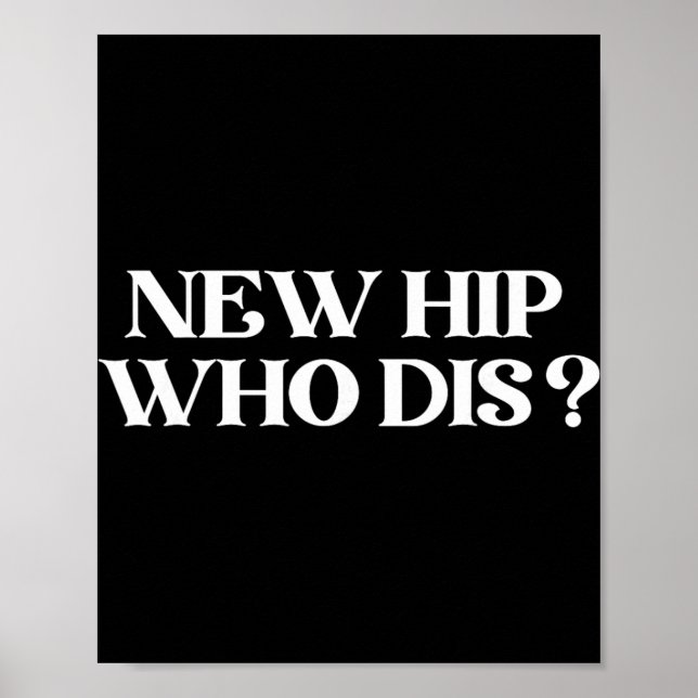 Poster New Hip Who Dis Black Modern Clic V-neck  (Devant)