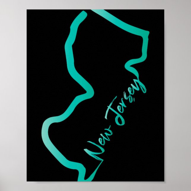 Poster New Jersey Shirt Jersey Graphic Tees For Women. Me (Devant)