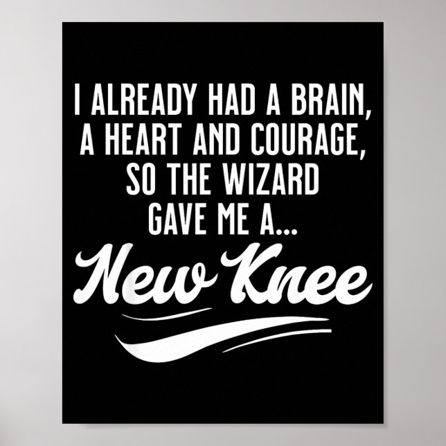 Poster New Knee Funny Wizard Knee Replacement Surgery Rec (Devant)