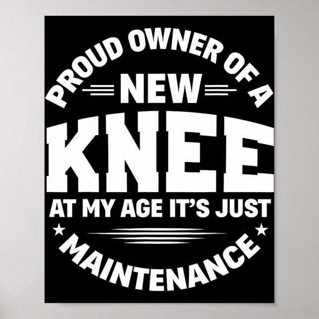 Poster New Knee Replacement Surgery Get Well Recovery Gag (Devant)