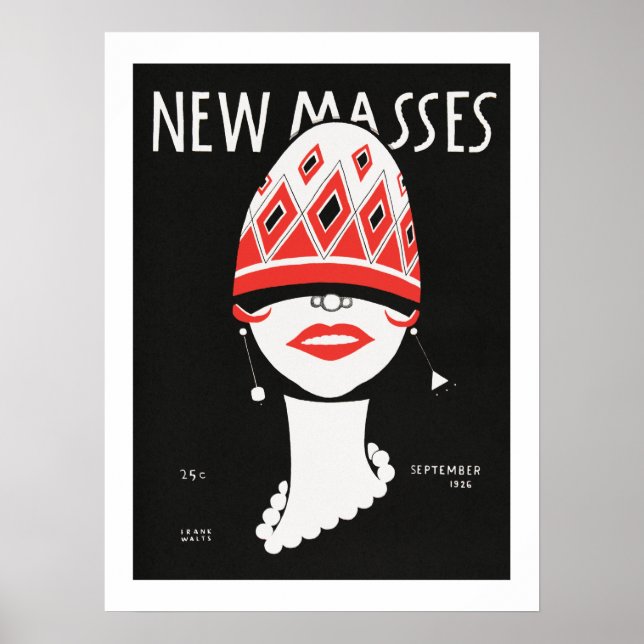 Poster New Masses (1926) par Frank Walts (Devant)