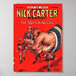Poster New Nick Carter Weekly 708 - Le bobinage de resser