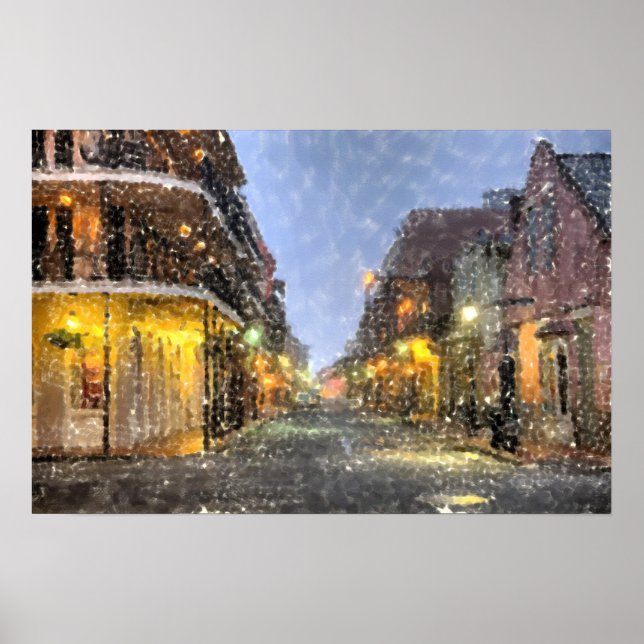Poster New Orleans French Quarter Jackson Carré Imprimer (Devant)