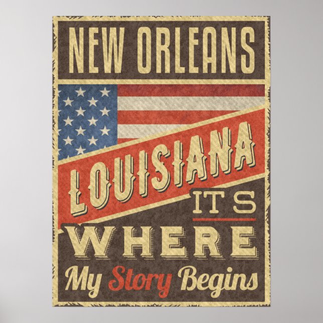 Poster New Orleans Louisiana (Devant)