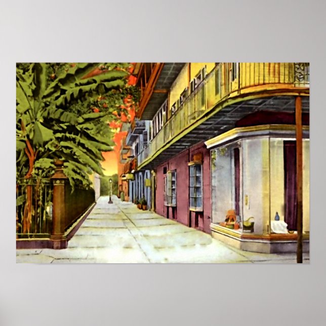 Poster New Orleans Louisiana Pirates Alley French Quartie (Devant)