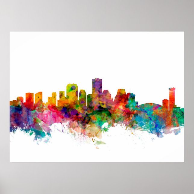 Poster New Orleans Louisiana Skyline (Devant)