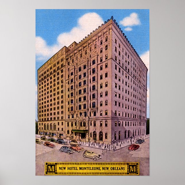 Poster New Orleans Louisiane Hotel Monteleone (Devant)
