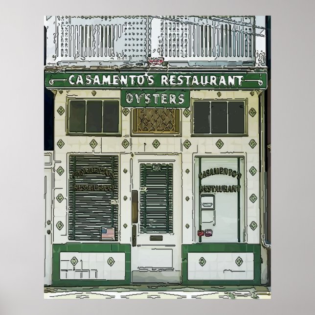 Poster New Orleans Magazine Street Café (Devant)