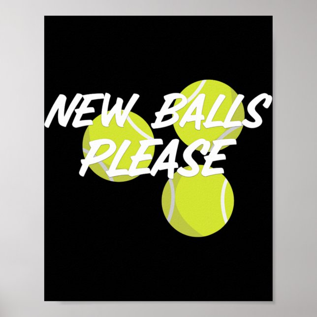 Poster New Please Funny Tennis  (Devant)