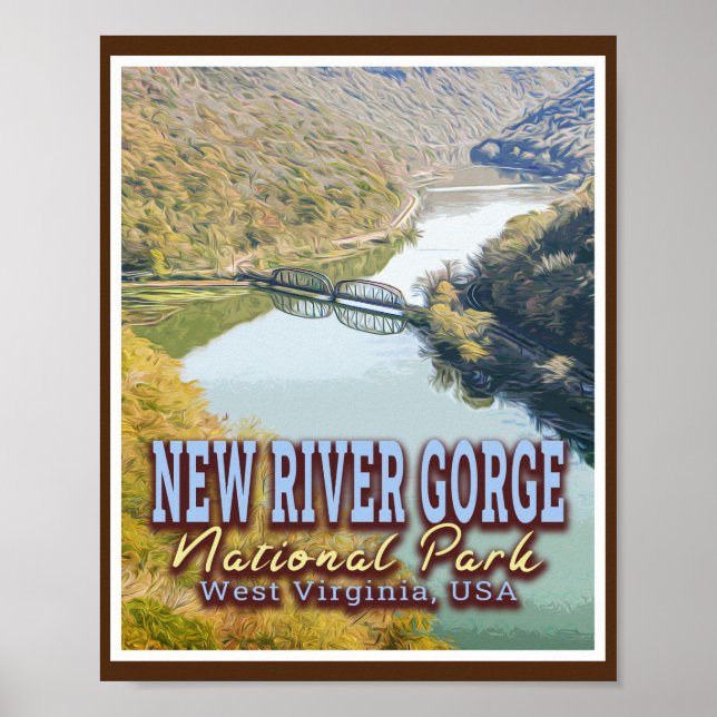POSTER NEW RIVER GORGE NATIONAL PARK - WEST VIRGINIA USA (Devant)
