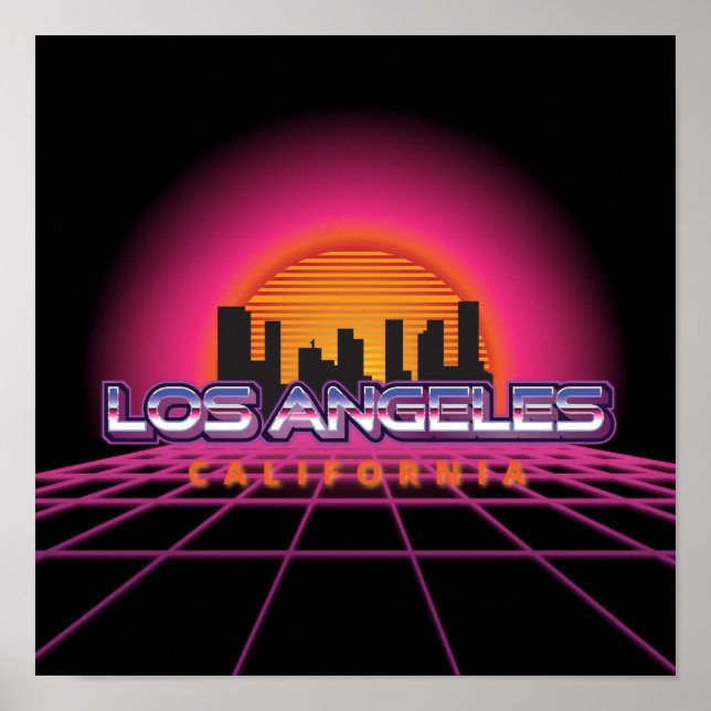 Poster New Wave Retro Los Angeles (Devant)