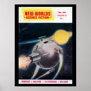 Poster New Worlds 059 (1957-05.Nova)_Pulp Art